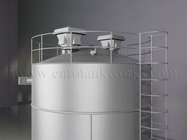 Réservoir en acier cylindrique vertical de 100 m³