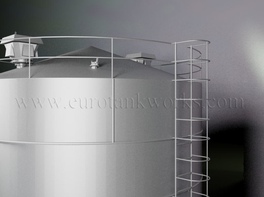 Réservoir cylindrique vertical en acier de 300 m³