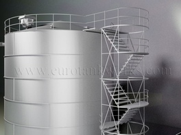 Réservoir cylindrique vertical en acier de 500 m³