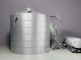 Réservoir cylindrique vertical en acier de 700 m³