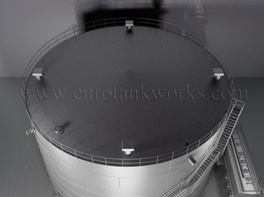 Réservoir cylindrique vertical en acier de 3000 m³