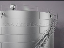 Réservoir cylindrique vertical en acier de 5000 m³