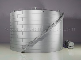 Réservoir cylindrique vertical en acier de 10000 m³